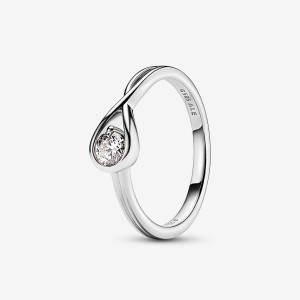 Pandora Brilliance 0.25 ct tw Lab-Created Diamond Rings Sterling Silver | RQCMF-7580
