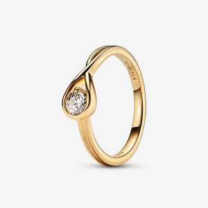 Pandora Brilliance 0.25 ct tw Lab-Created Diamond Rings Gold | KUIFX-9201