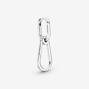 Pandora ME Single Hoop Link Earring Hoop Earrings Sterling Silver | LMRGQ-9236