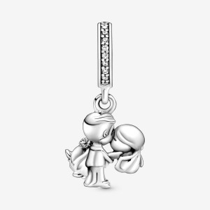 Pandora Married Couple Dangle Dangle Charms Sterling Silver | VJZXW-7925