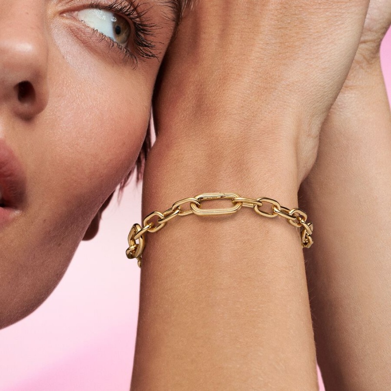 Pandora ME Link Link Bracelets Gold Plated | TDBJW-9150
